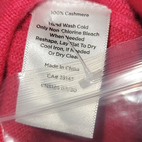 Talbots Pure Cashmere Pink  Pullover Crewneck Sweater Small NWT - Picture 8 of 9